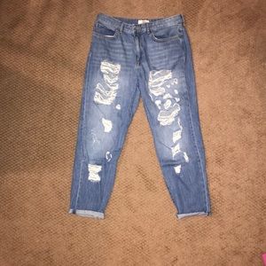Forever 21 Distressed Boyfriend Jeans
